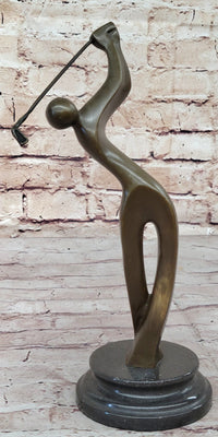 Signed Milo Abstract Tall Golfer Trophy Golf Figure