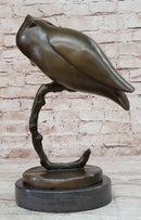 Signed Evan Stone Abstract Modern Art Owl Bronze Sculpture
