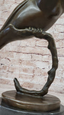 Signed Evan Stone Abstract Modern Art Owl Bronze Sculpture