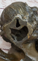 A.Moreau Baby Boy Angel Putti Wall Mount Bronze Sculpture