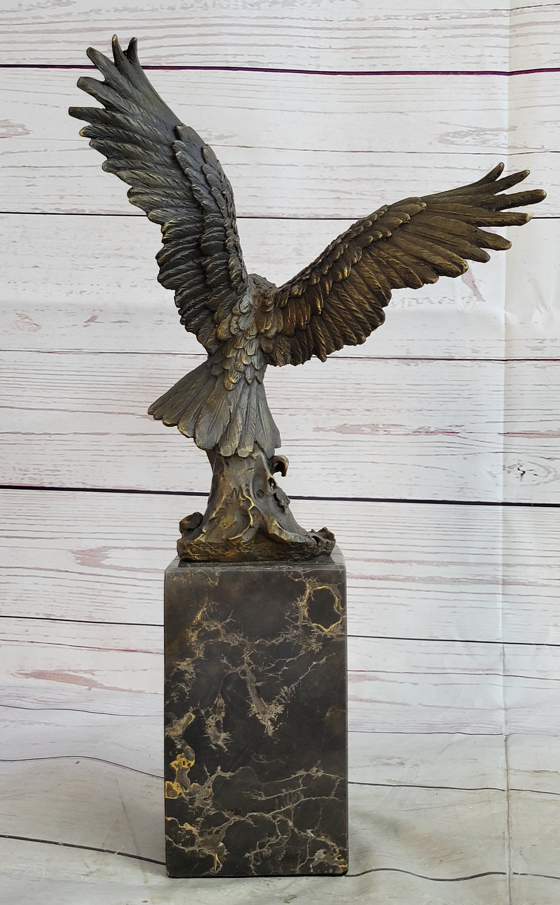 American Bald Eagle by Milo Bookend Museum Quality Bronze