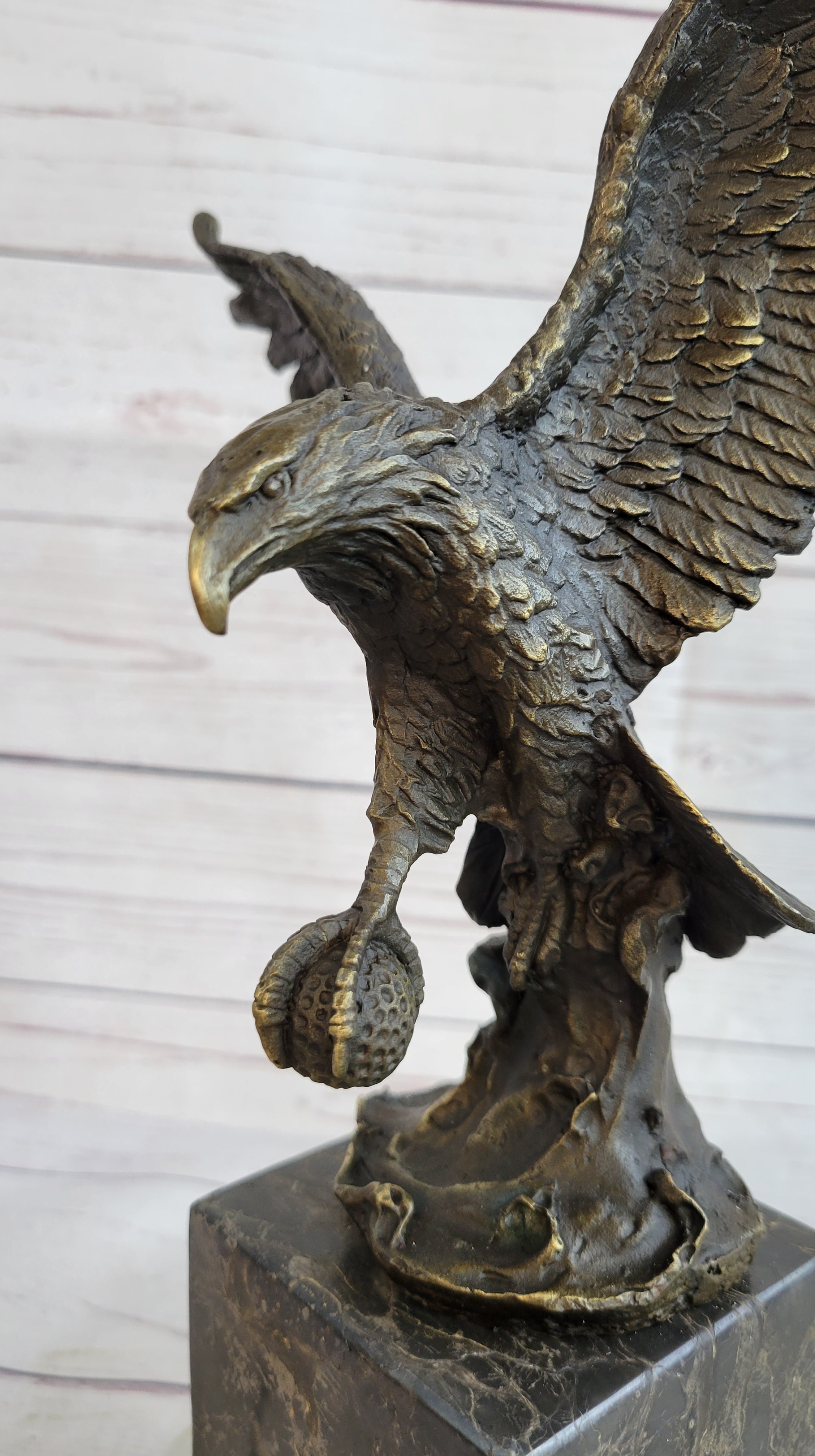 American Bald Eagle by Milo Bookend Museum Quality Bronze