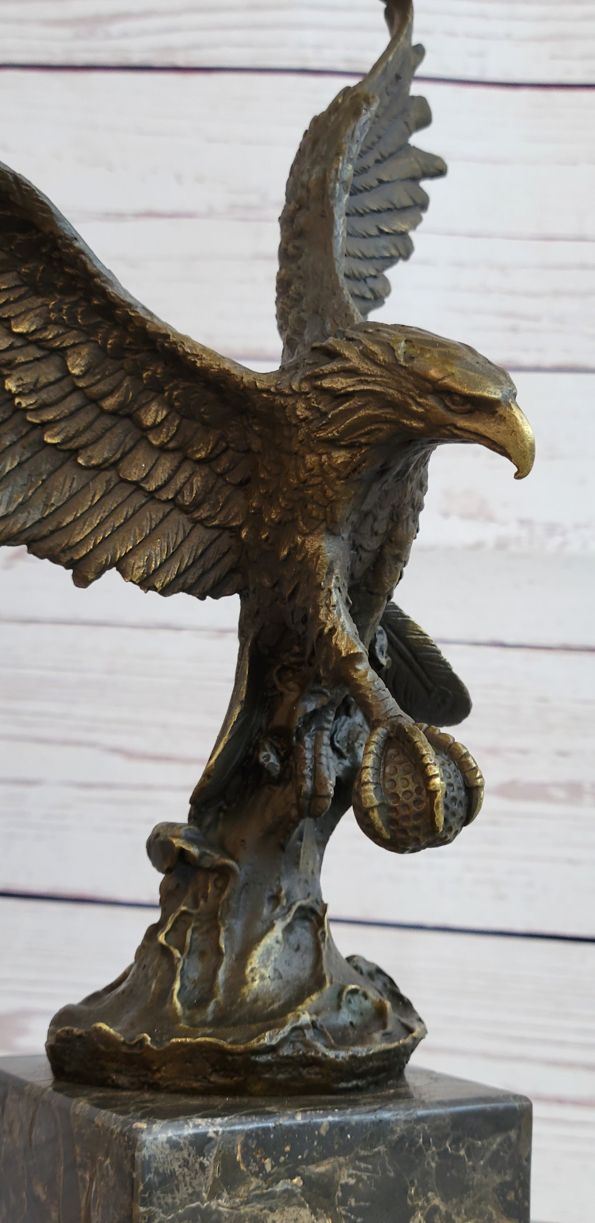 American Bald Eagle by Milo Bookend Museum Quality Bronze