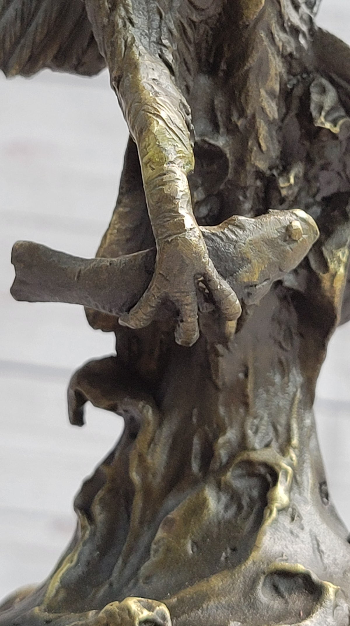 American Bald Eagle Holding Fish Bronze Sculpture 14" x 8"