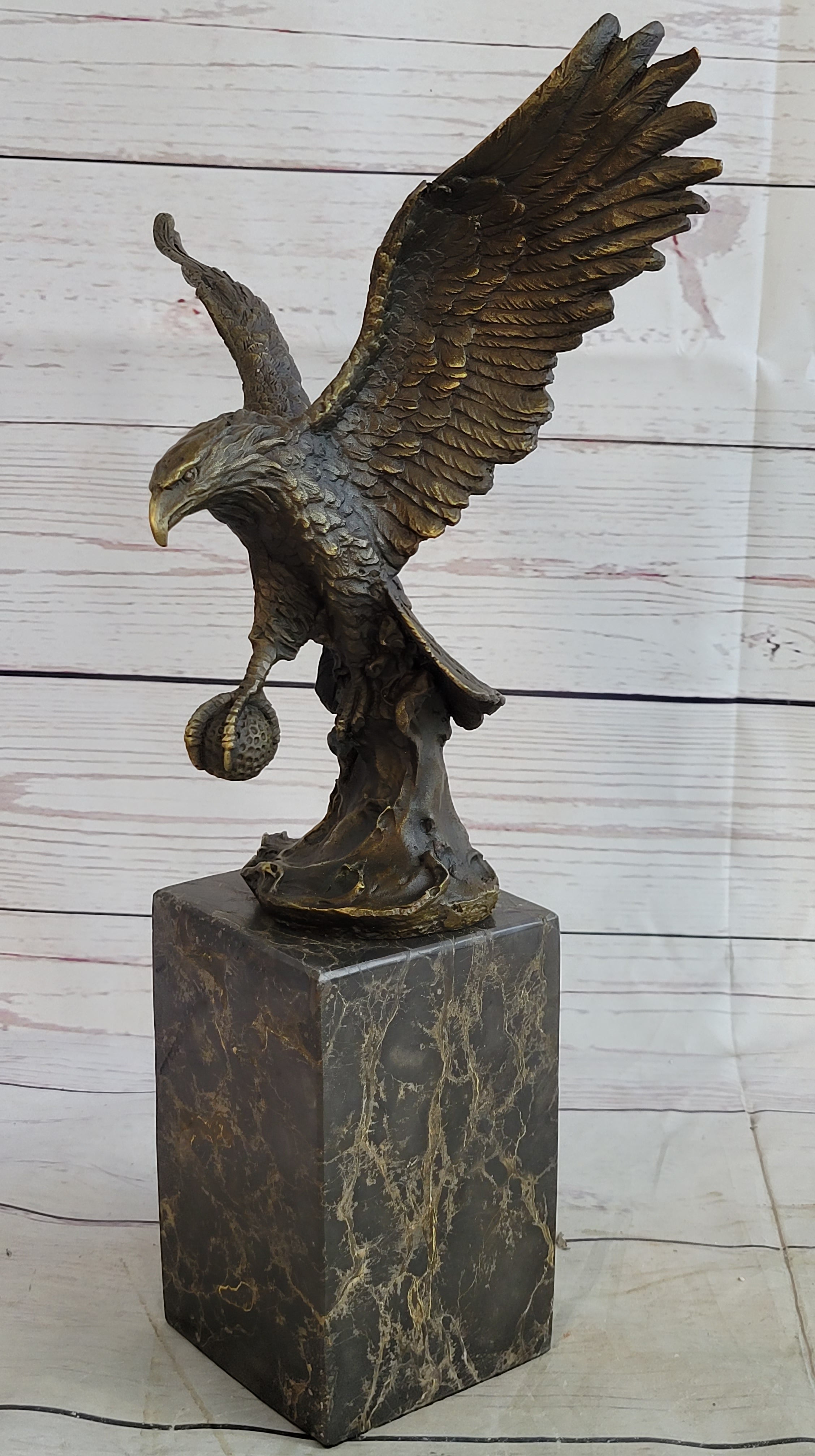 American Bald Eagle by Milo Bookend Museum Quality Bronze
