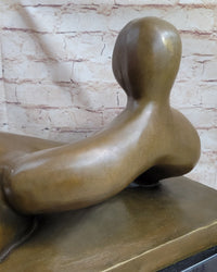 Large Abstract Woman Solid Bronze Sculpture by Henry Moore