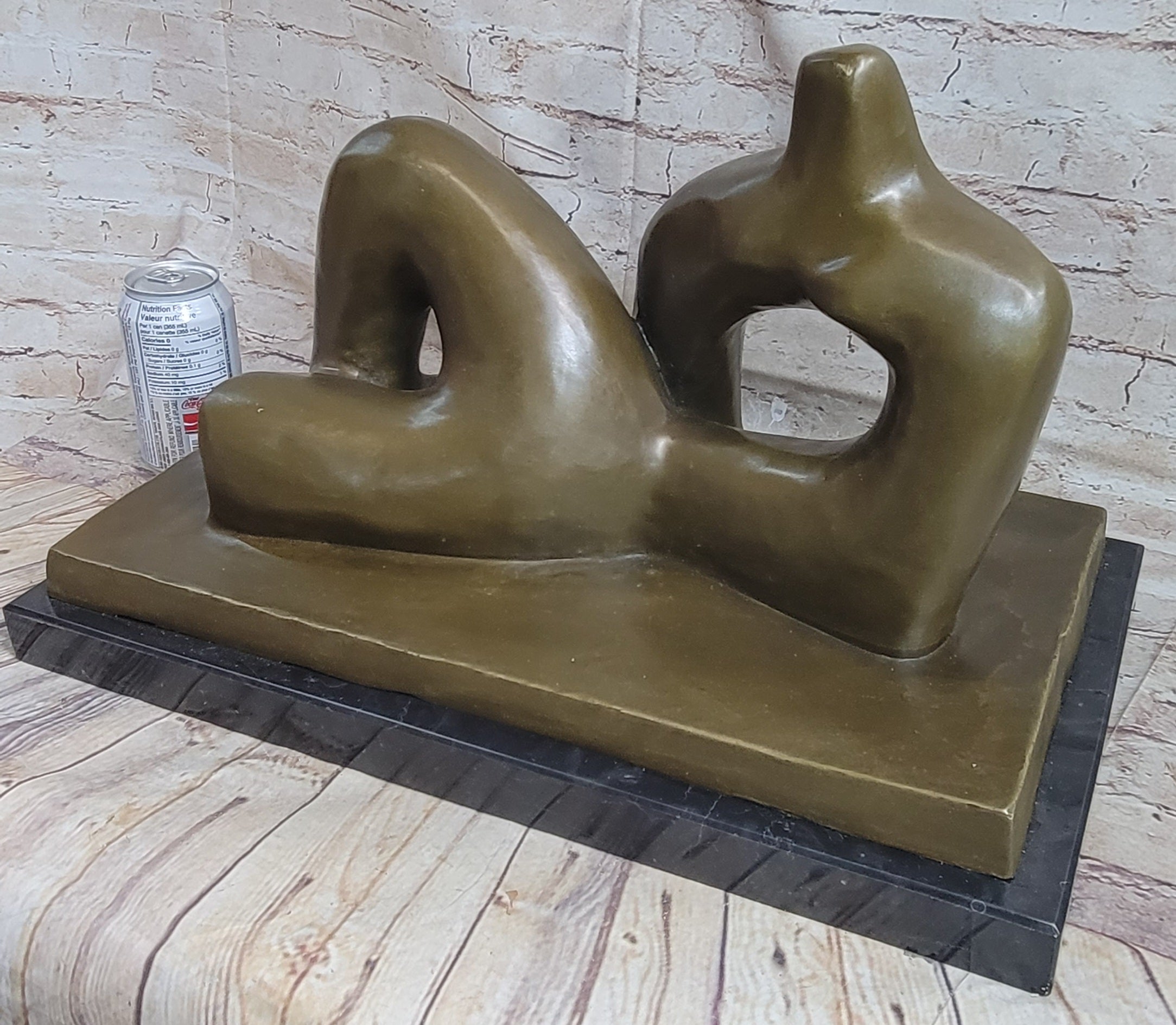 Henry Moore Bronze Metal Sculpture on Marble Base