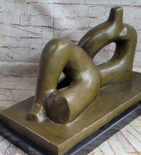 Henry Moore Bronze Metal Sculpture on Marble Base