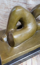Henry Moore Bronze Metal Sculpture on Marble Base