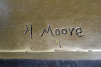 Henry Moore Bronze Metal Sculpture on Marble Base