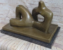 Henry Moore Bronze Metal Sculpture on Marble Base