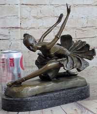 Bronze Free as Bird Ballerina Dancer Art Deco Marble NR