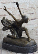 Bronze Free as Bird Ballerina Dancer Art Deco Marble NR