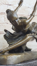Bronze Free as Bird Ballerina Dancer Art Deco Marble NR