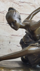 Bronze Free as Bird Ballerina Dancer Art Deco Marble NR