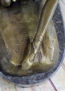 Bronze Free as Bird Ballerina Dancer Art Deco Marble NR