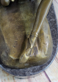 Bronze Free as Bird Ballerina Dancer Art Deco Marble NR