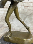 Edgar Degas Ballerina Bronze Sculpture Marble Base