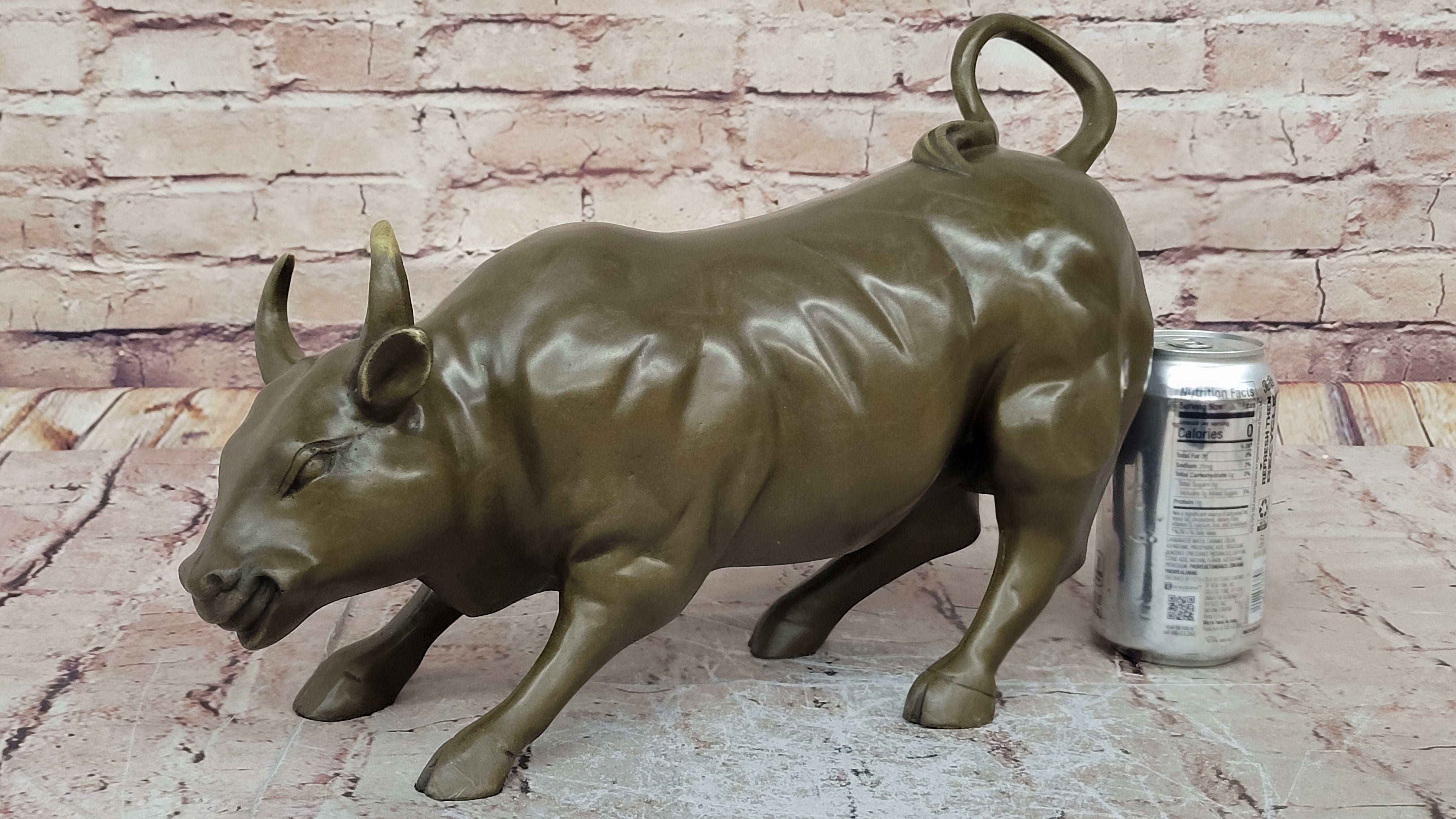 Wall Street Bull Hot Cast Bronze Sculpture