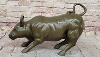 Wall Street Bull Hot Cast Bronze Sculpture