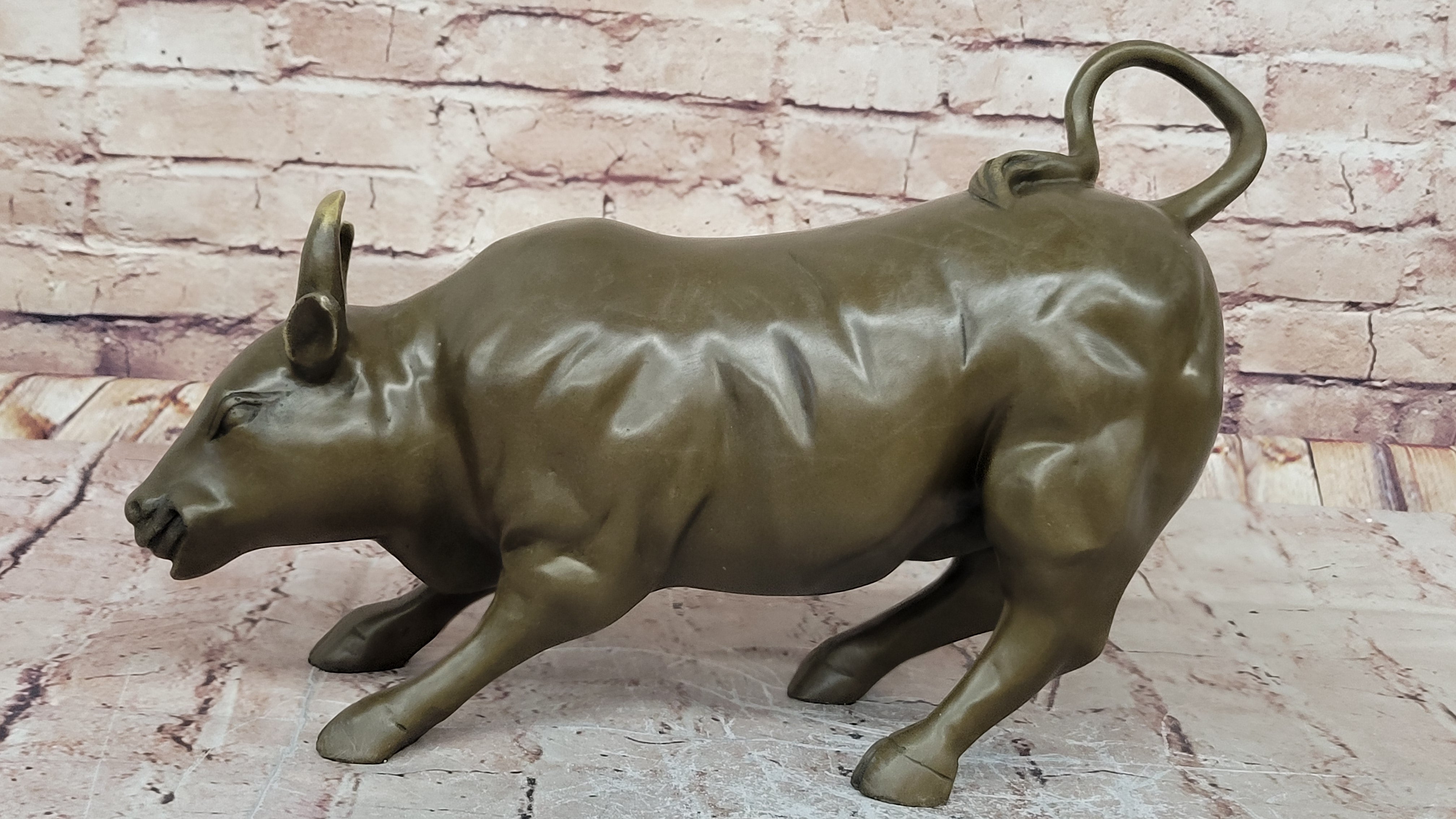 Wall Street Bull Hot Cast Bronze Sculpture
