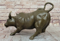 Wall Street Bull Hot Cast Bronze Sculpture