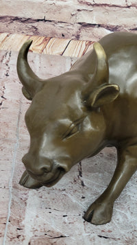 Wall Street Bull Hot Cast Bronze Sculpture