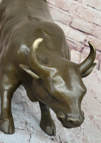 Wall Street Bull Hot Cast Bronze Sculpture