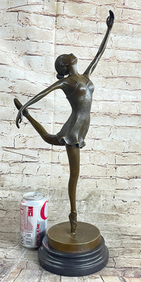 Bronze Ballerina Ballet Dancer Sculpture on Marble Base
