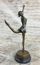 Bronze Ballerina Ballet Dancer Sculpture on Marble Base