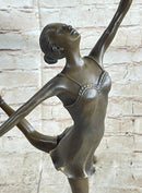 Bronze Ballerina Ballet Dancer Sculpture on Marble Base