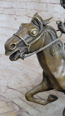 Large Remington Tribute 2 Cowboy and Horse w Gun Bronze