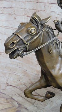 Large Remington Tribute 2 Cowboy and Horse w Gun Bronze