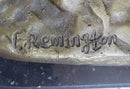 Large Remington Tribute 2 Cowboy and Horse w Gun Bronze
