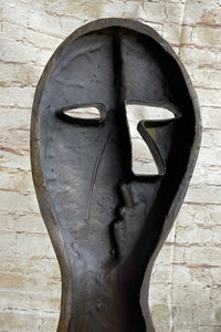 Picasso Cubism Two Faces Mask Bust Sculpture Marble Base