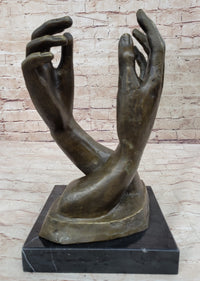 The Cathedral By Rodin, Genuine Bronze Sculpture