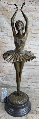 Ballerina Ballet Dancer Bronze Sculpture Signed 33" x 10"