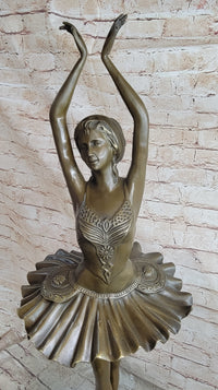 Ballerina Ballet Dancer Bronze Sculpture Signed 33" x 10"
