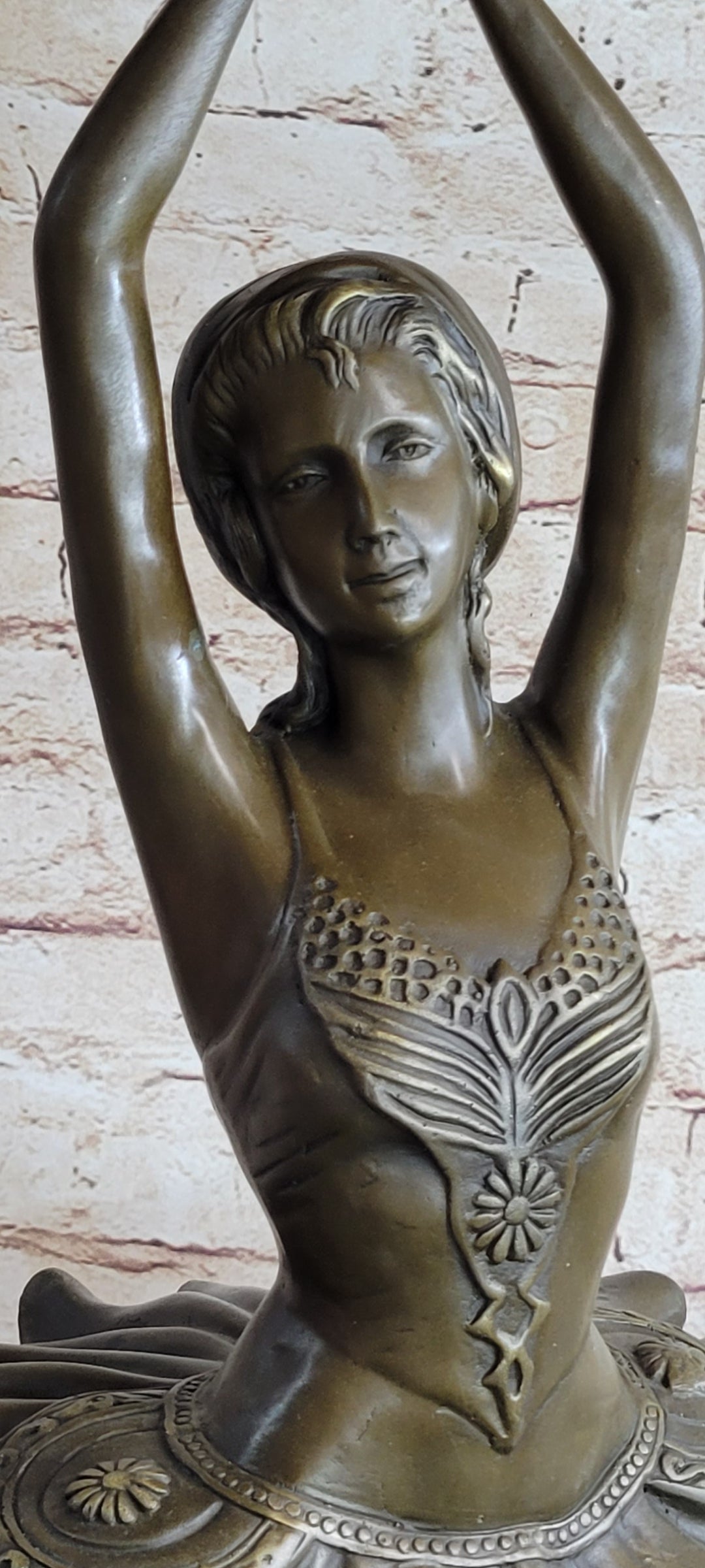 Ballerina Ballet Dancer Bronze Sculpture Signed 33" x 10"