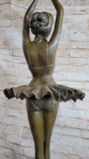 Ballerina Ballet Dancer Bronze Sculpture Signed 33" x 10"
