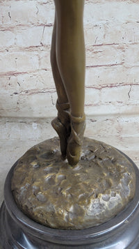 Ballerina Ballet Dancer Bronze Sculpture Signed 33" x 10"