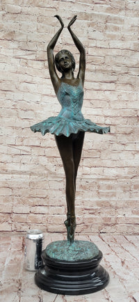 Extra Large Detailed Ballerina Genuine Bronze Sculpture
