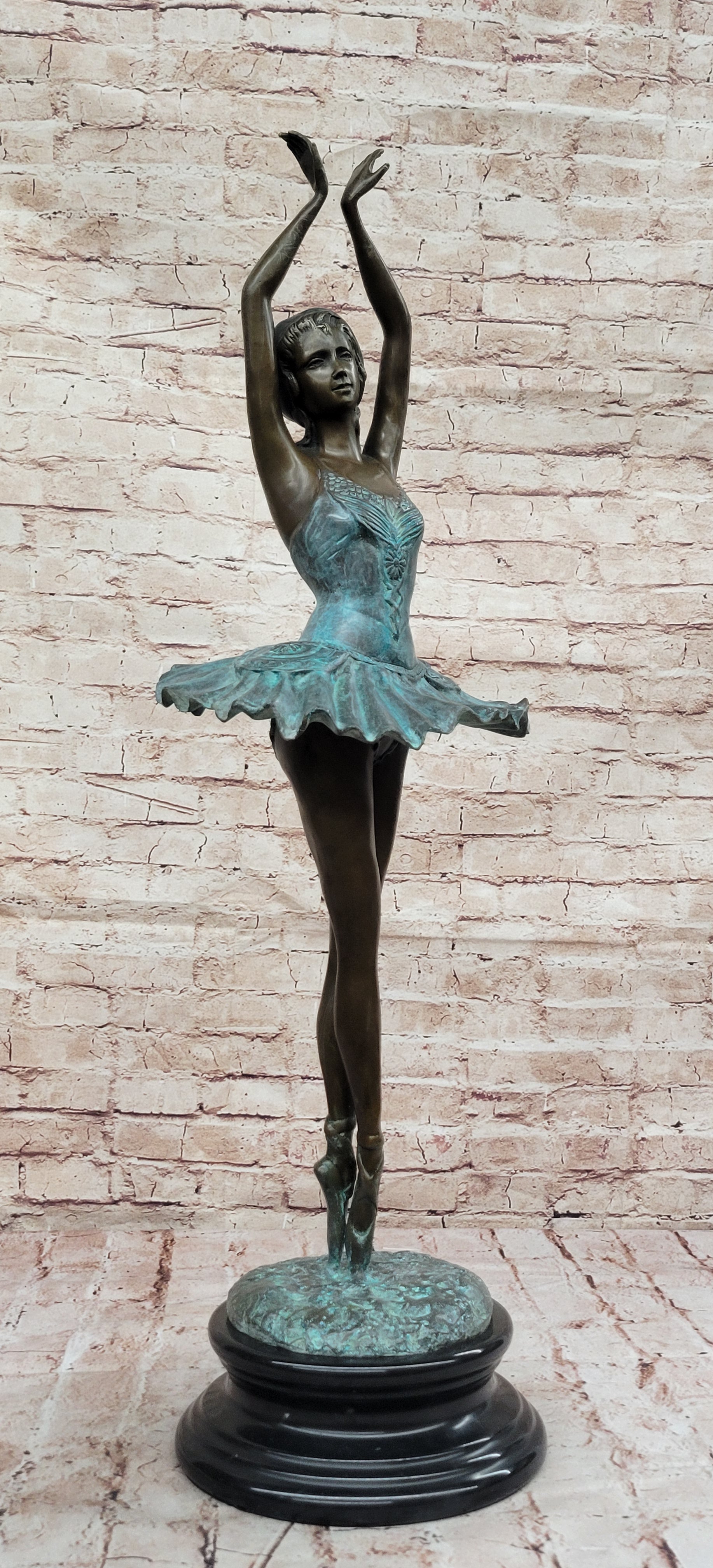 Extra Large Detailed Ballerina Genuine Bronze Sculpture
