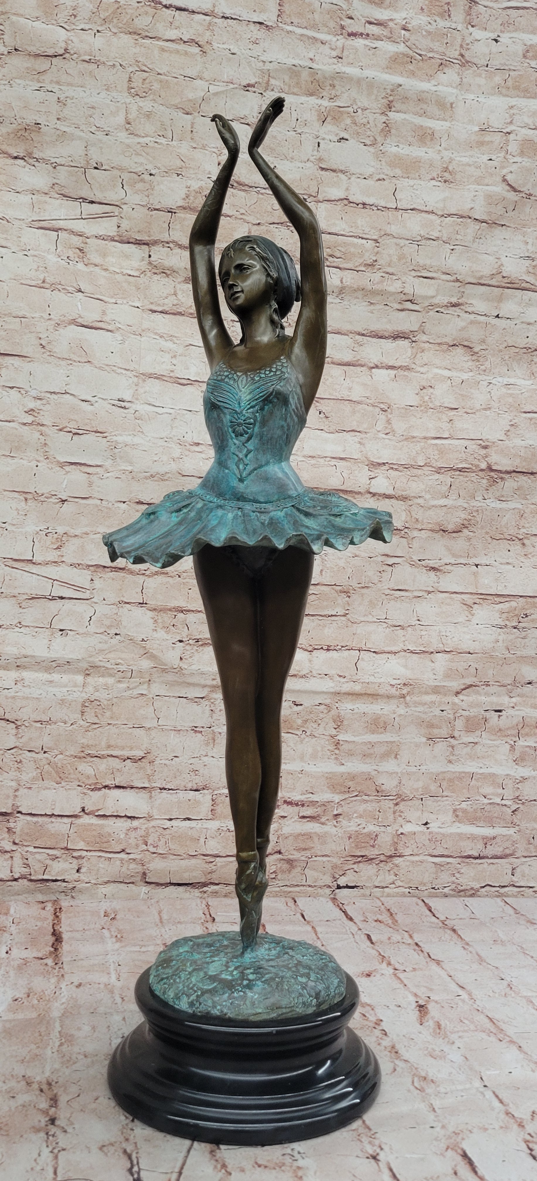 Extra Large Detailed Ballerina Genuine Bronze Sculpture