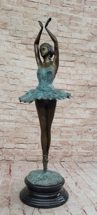 Extra Large Detailed Ballerina Genuine Bronze Sculpture