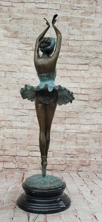 Extra Large Detailed Ballerina Genuine Bronze Sculpture