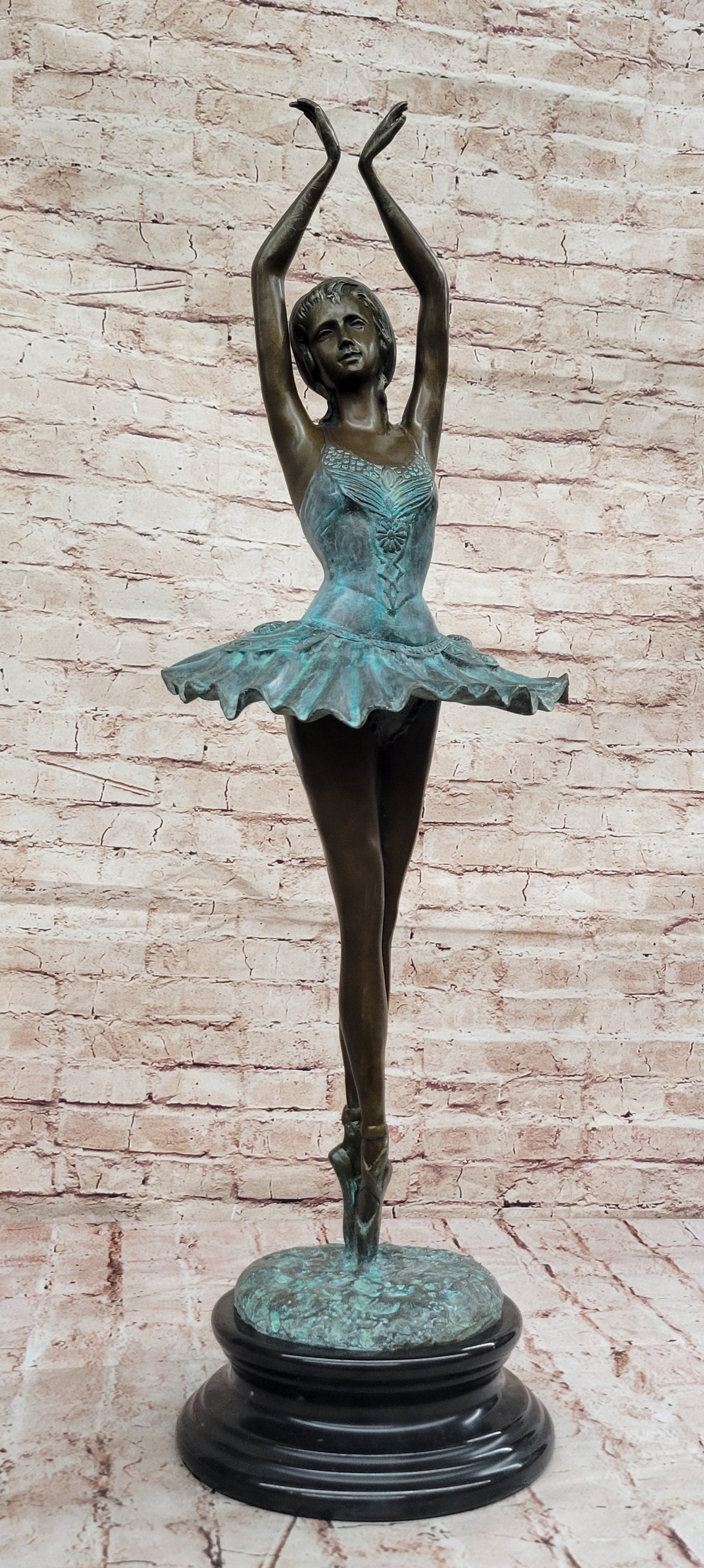Extra Large Detailed Ballerina Genuine Bronze Sculpture