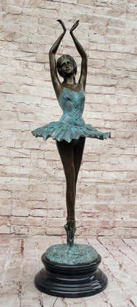 Extra Large Detailed Ballerina Genuine Bronze Sculpture