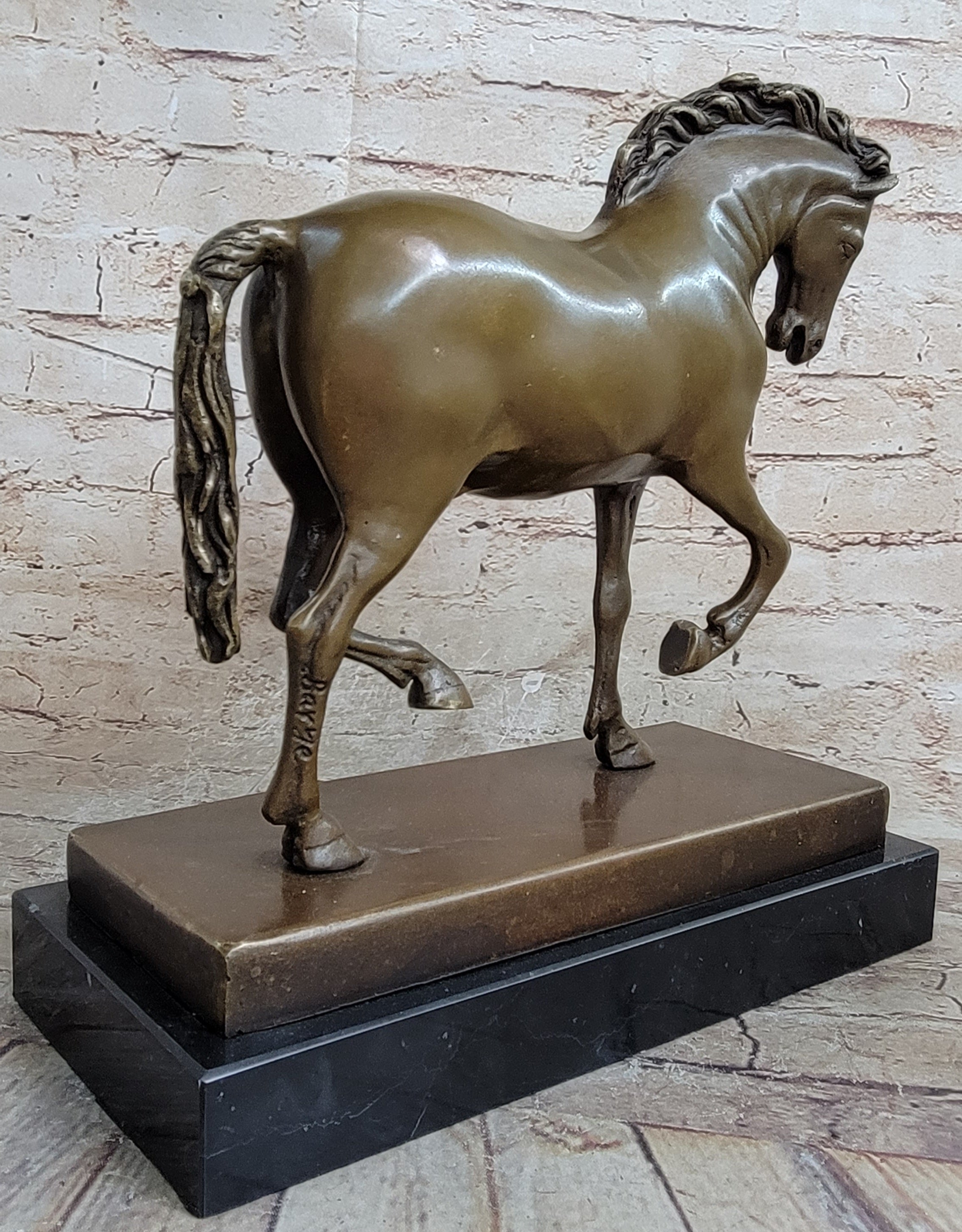 Tang Horse by Barye Art Deco Bronze Sculpture