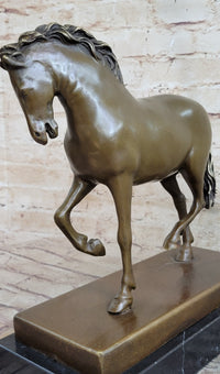 Tang Horse by Barye Art Deco Bronze Sculpture